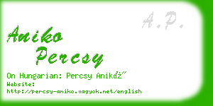 aniko percsy business card